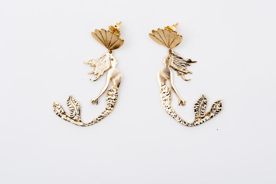 Gold Plated Silver Earrings Medium