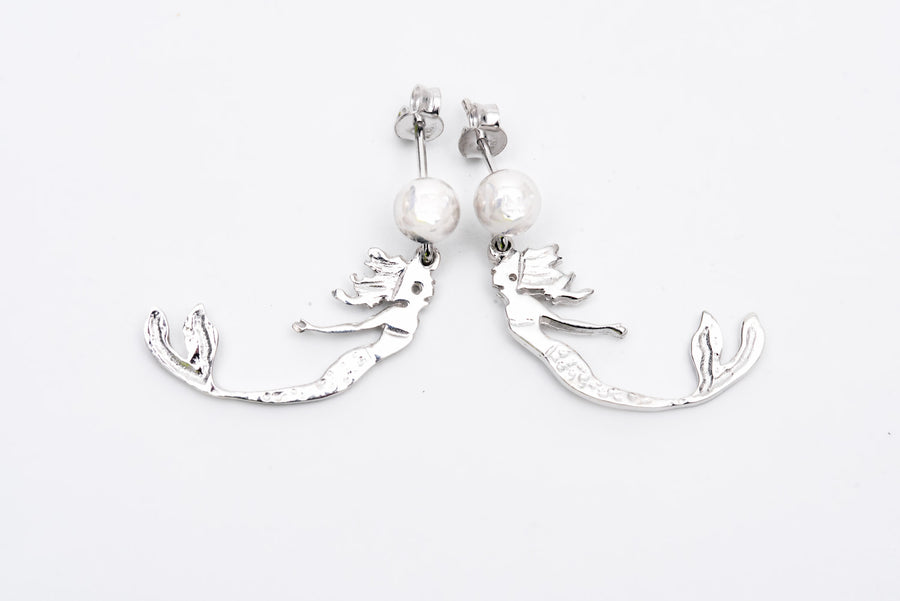 Gold Plated Silver Mermaid Earrings
