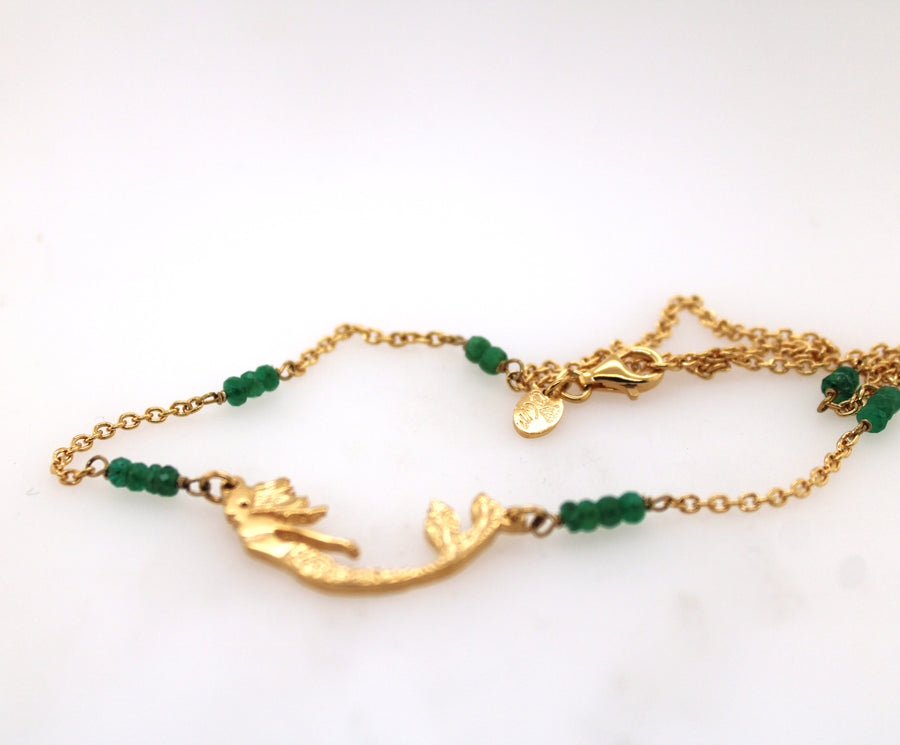 Girocollo Sirena con smeraldi